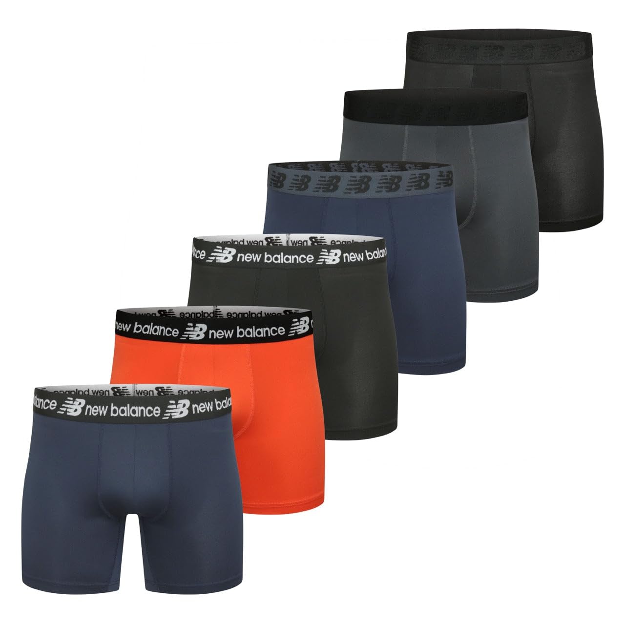 new balance Men's Performance Boxer Briefs, Moisture Wicking Lightweight Breathable Underwear, Tagless (6 Pack)-picture-25