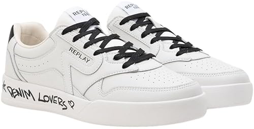 Replay Damen Sneaker mit Schnürung, Weiß (White Black 062), 38