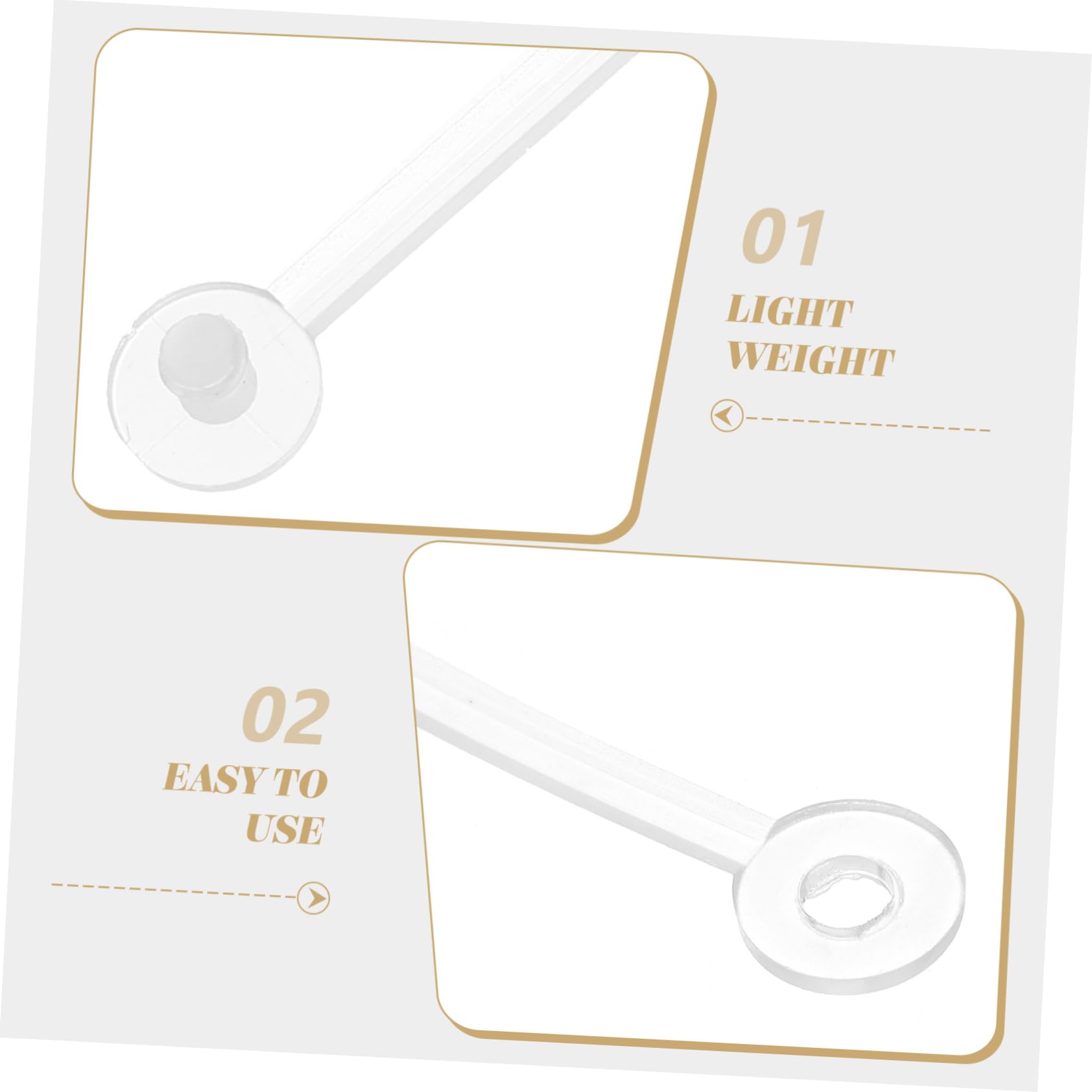 NAMOARLY Versatile 2000pcs Tag Clips PVC Lanyard Accessories for Advertising Tags Classification Tag Holders