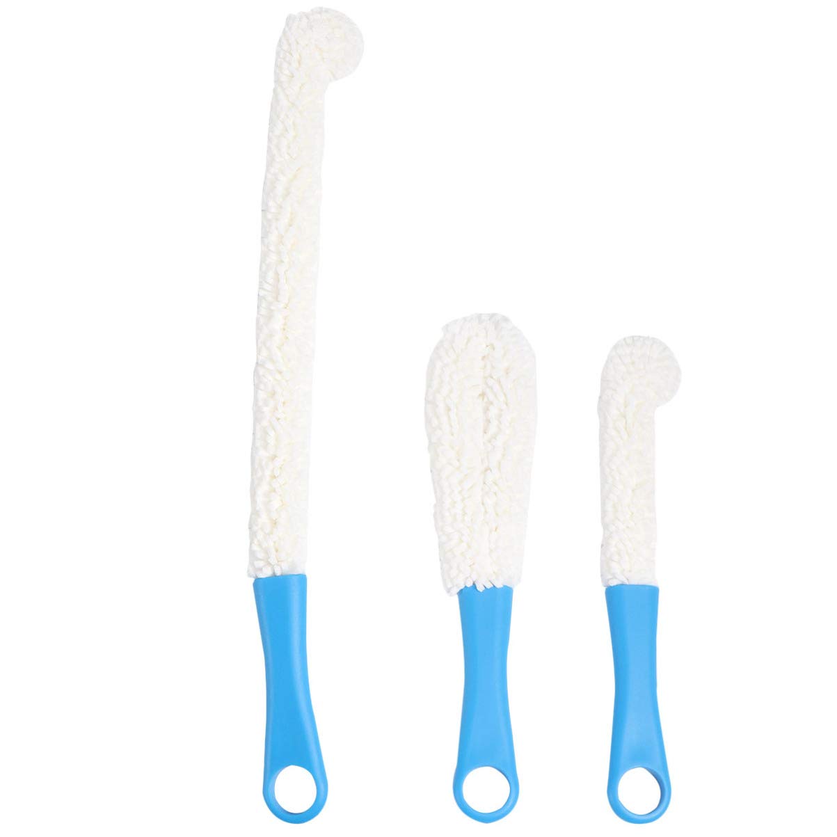 Didiseaon 3pcs Multifunctional Bottle Brush Goblets Cleaning Sponge Bottle Cleaner Brush Pipe Cleaner Brush Flexible Bottle Cleaner Decanter Cleaning Brush Bottle Cleaning Brush Blue