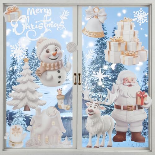 Christmas Window Decorations - 8 Sheets Christmas Window Stickers