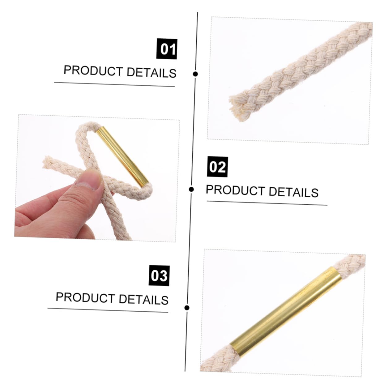 GANAZONO 4pcs Outdoor Survival Wick Rope Fire Starter Cord for Camping Weather- Efficient Dissipation Combustion Essential for Emergency Kits