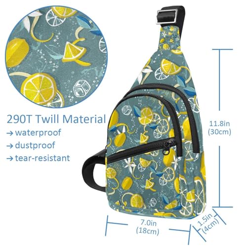 Sac imperméable motif citron avec sangle ajustable camping