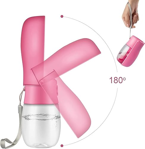 Miniatura 3 de Holalele - Botella de agua portátil para perros y mascotas, dispensador plegable para caminar, senderismo, accesorios para cachorros, con filtro de