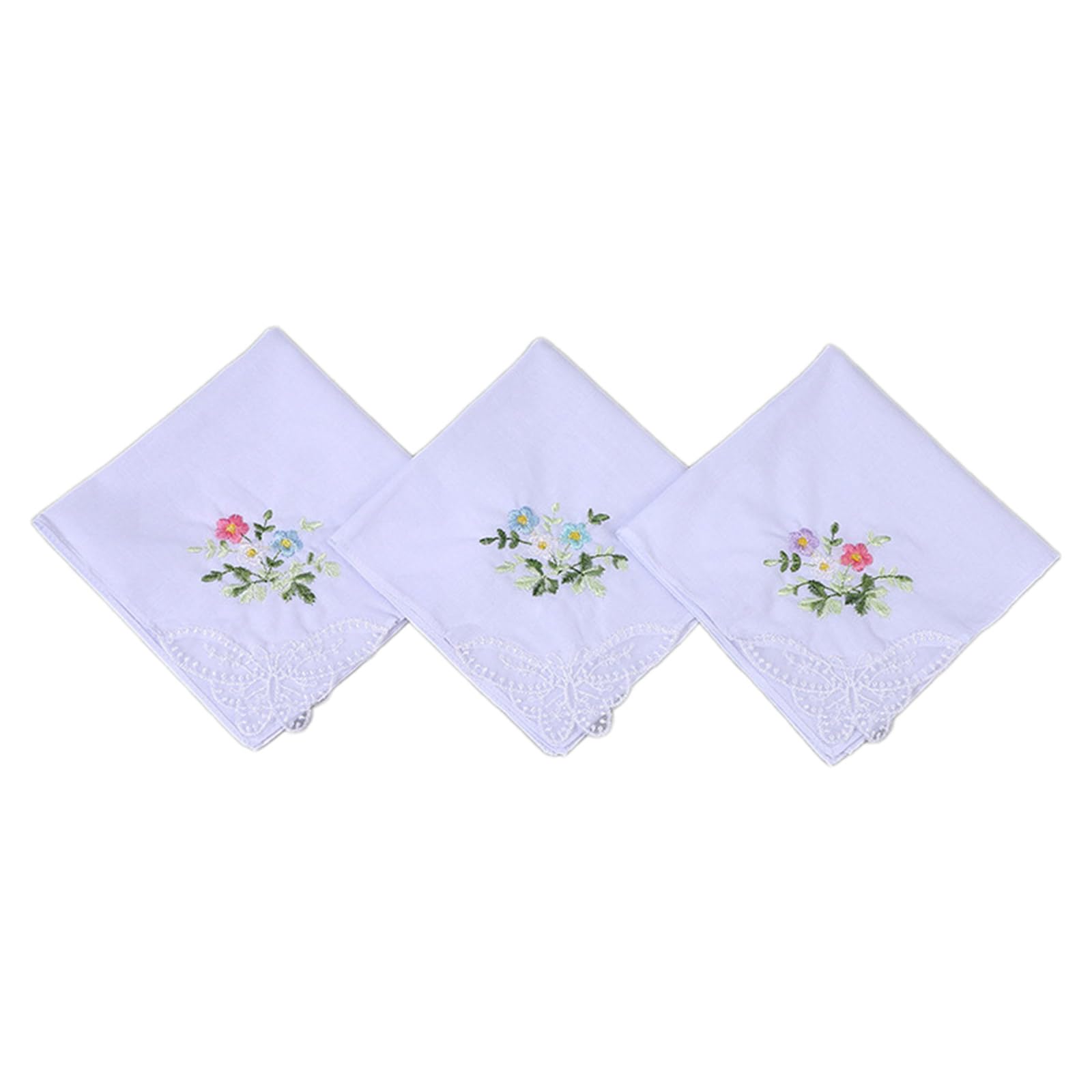 Fentency Embroidery Bandanas Multiuse Handkerchief Pocket Hankie Towel for Adult Unisex Square Pocket Towel Sweat Towel