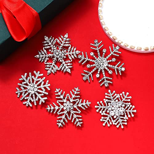Image of Christmas Brooch Pins Snowflake Pin Marry Christmas JOY Candy Cane Snowman Brooches Xmas Christmas Holiday Party Gifts for Women Girls Kids