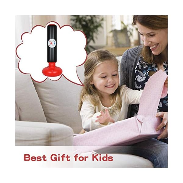 Inflatable Punching Bag 63inch Free Standing Boxing Target Bag Exercise Stress Relief Exercise and Kickboxing for Kids and Adults…