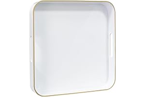 MAONAME 13" White Square Tray: Modern Chic for Every Space