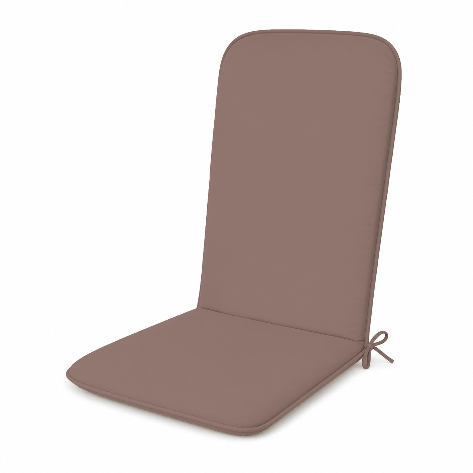 PARAMAISON Cuscino Sdraio 45x120 cm, Materassino per Sdraio Giardino e Piscina, Imbottito 3 cm, con Laccetti ed Elastico Antiscivolo, Universale per Esterno | Tortora