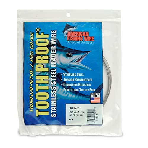 Image of American Fishing Wire Tooth Proof Stainless Steel Single Strand Leader Wire