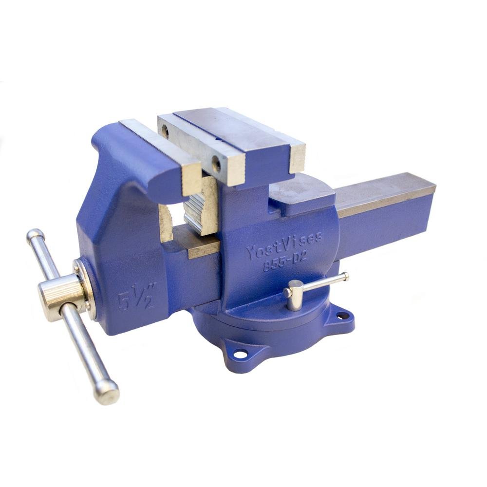 Yost Vises 865-D2 Reversible Combination Vise System | 6.5 Inch Jaw Width Heavy-Duty Utility Pipe and Bench Vise |Jaw Opens 11 Inches when Reversed |
