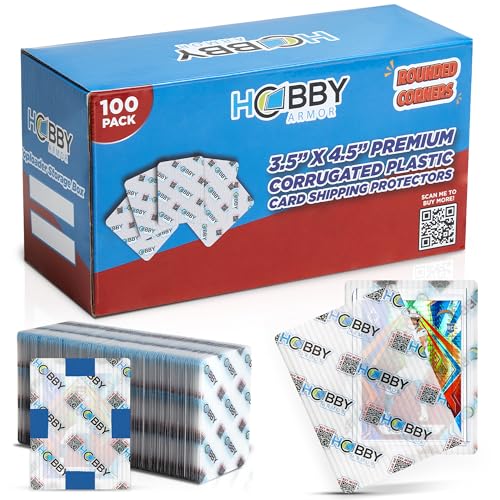 100 Pack Plastic Trading Card Shipping Protector by Hobby Armor, 3.5