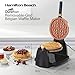 Hamilton Beach Belgian Waffle Maker with Removable PFAS-Free Durathon Nonstick Coated Plates, Easy Flip, Ceramic Grids, Black (26031)