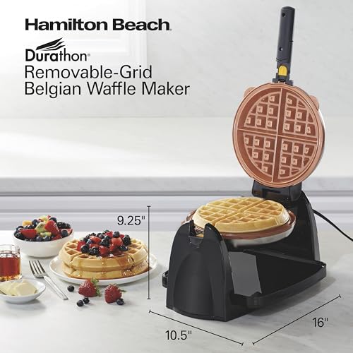 Hamilton Beach ダブルベルギーワッフルメーカー Amazon.com: Hamilton Beach 26201 Belgian Waffle Maker with
