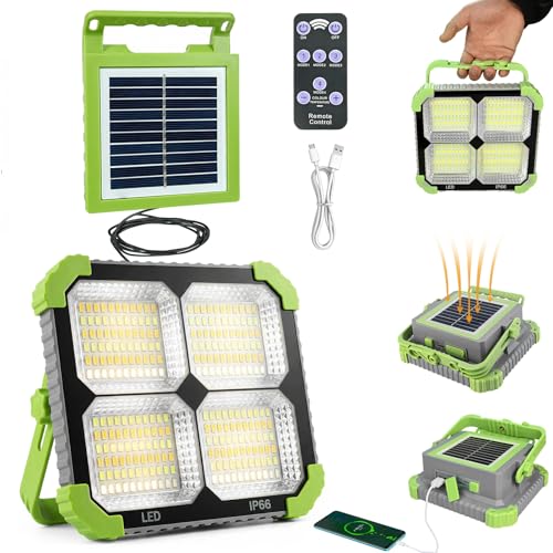 Lampe de travail solaire 100W puissante 10000lm 5 modes IP66