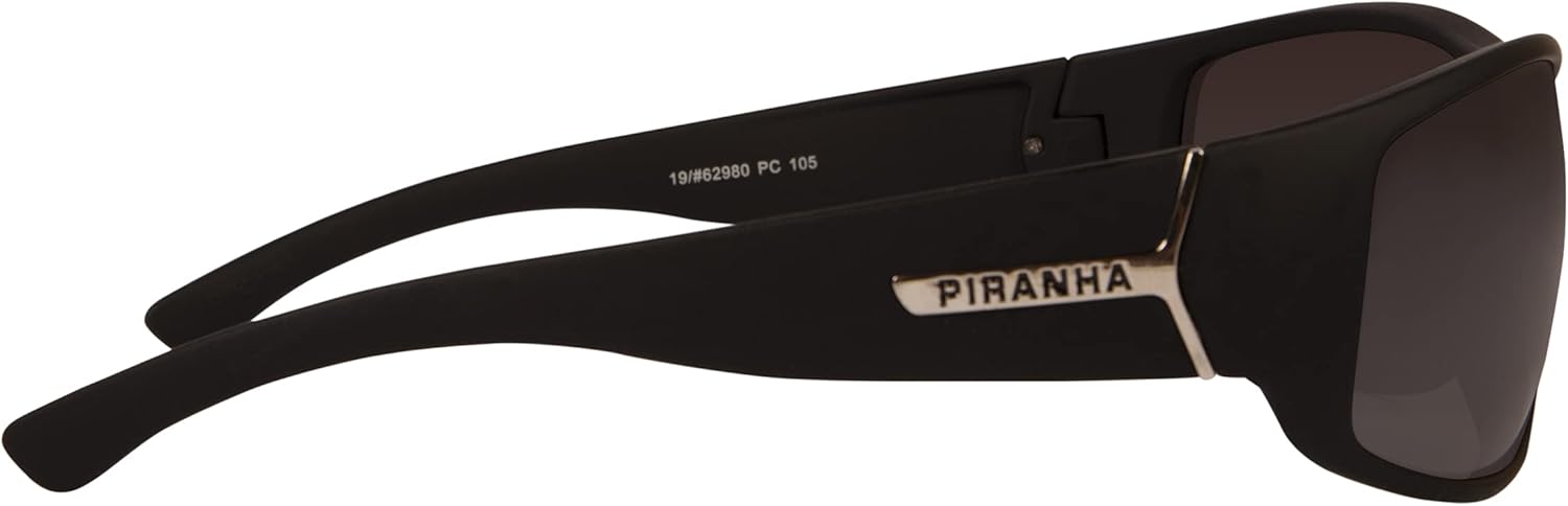 Piranha Eyewear Caspian Sport Sunglasses in Black with Gray Lens - Image 4