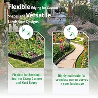 20ft. Galvanized Steel Landscape Edging (6-Pack) – 40" x 8" Metal Garden Border, Hammer-in Lawn Edging for Landscaping, Tree Rings, Yard & Pathway – Black Steel Lawn Edge for Garden Design — image 9