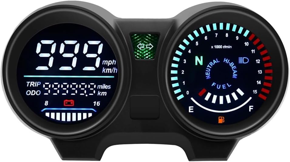Motorcycle Odometer Gauge LED Motorcycle Tachometer Digital Dashboard Electronics Panel For CG150