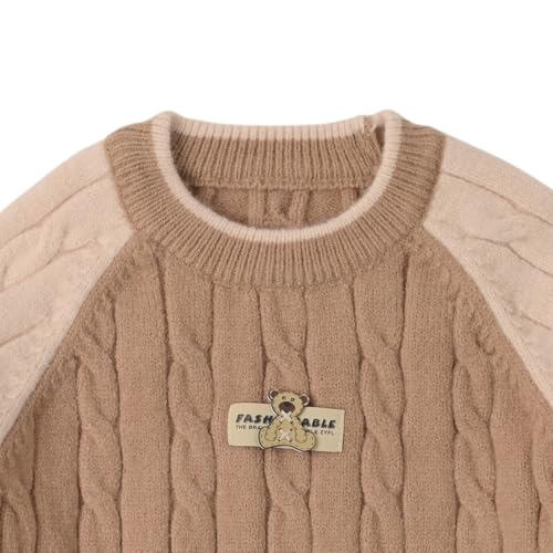 Image of Bold N Elegant Boys Winter Woolen Stylish Warm Cable Knit Raglan Sleeve Pullover Sweater for Kids