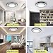 DLLT 48W Dimmable LED Ceiling Light Fixture Flush Surface Mount, 20 Inch Round Remote Control Lighting, 3 Light Color Changeable for Dining Room, Living Room, Bedroom, Office, Hotel