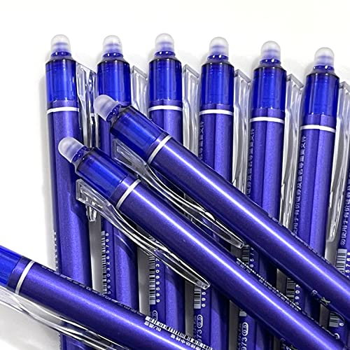 sencoo 12 pack bolígrafos borrables tinta azul gel retráctiles miniatura 3