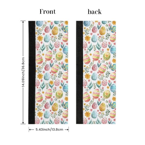 Image of Pardick Easter Refrigerator Door Handle Covers Set of 2, Eggs Flower Fridge Handle Cover Washable Fridge Dishwasher Door Spring Decor Protector Handle Cover, Keep Your Kitchen Appliance Clean