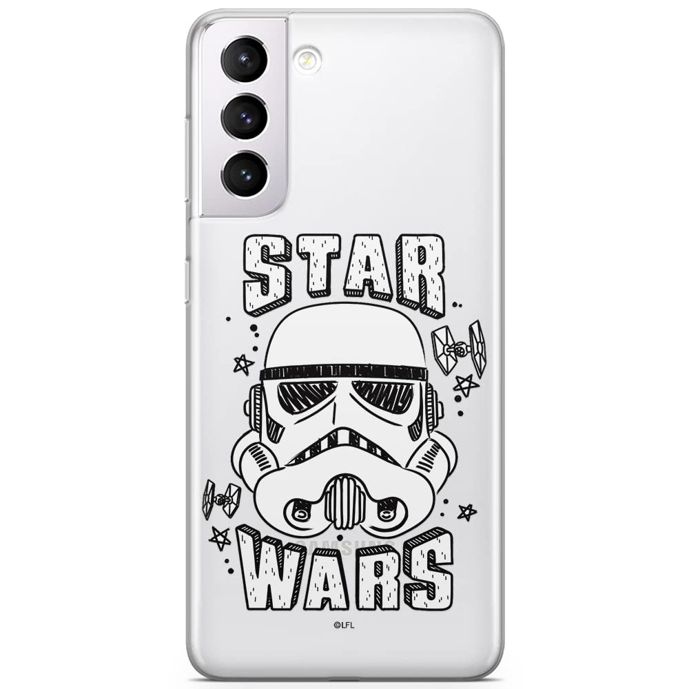 ERT GROUP mobile phone case for Samsung S21 original and officially Licensed Star Wars pattern Stormtrooper 013 optimally adapted to the shape of the mobile phone, partially transparent