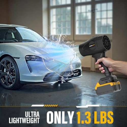 Image of Cordless Leaf Blower Compatible with Dewalt 20V MAX Battery, 430 CFM 125 MPH Powerful Airflow - Lightweight Handheld Blower for Patio, Debris, Leaves & Snow Removal (Battery Not Included)