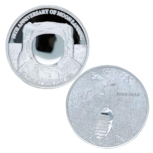 Apollo 11 Astronaut Challenge Coin, National Aeronautics & Space Administration Coins (Silvery)