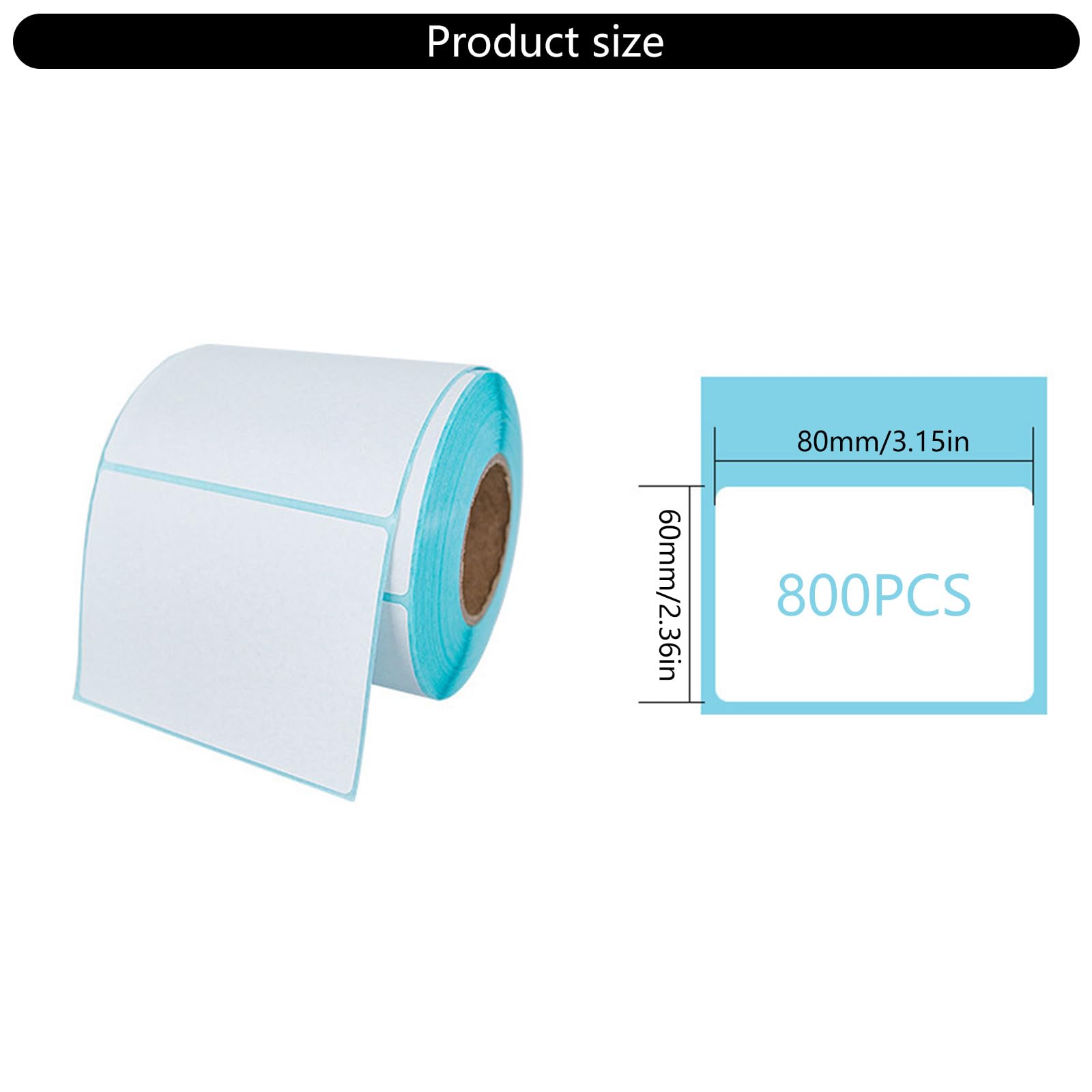 Etichetta termica da 800 Etichetta adesiva bianca resistente all ' olio e all ' acqua Etichetta per alimenti resistente graffi Carta termica bianca per indirizzi Resistente all ' acqua e all ' olio