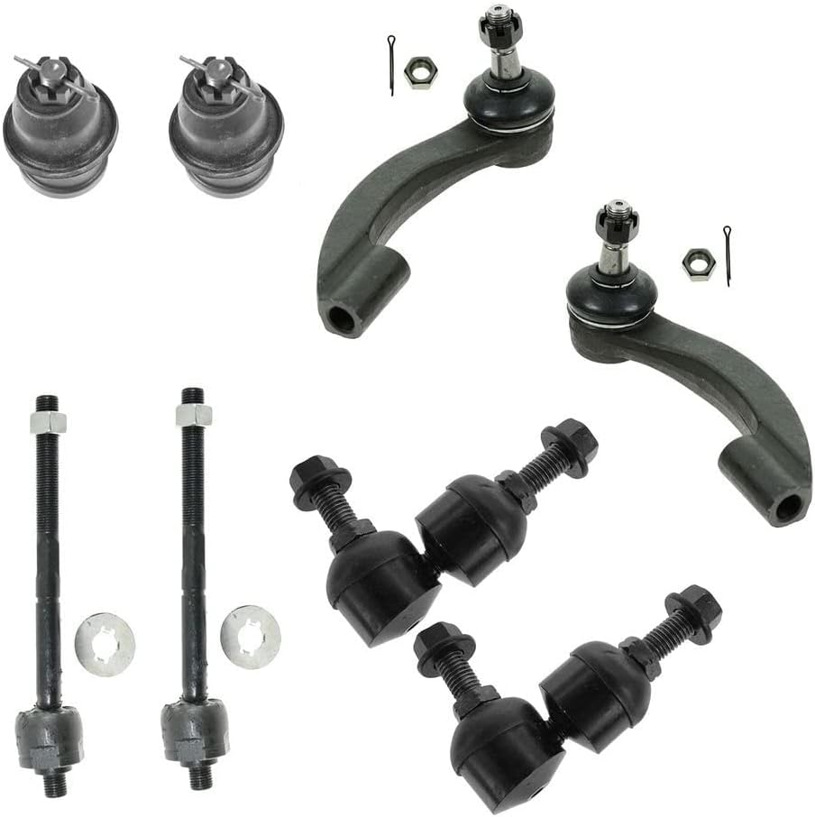 TRQ Front Steering & Suspension Kit Ball Joint Sway Bar Stabilizer Link Tie Rod Compatible with 1995-2000 Chrysler Cirrus 1996-2000 Sebring Dodge Stratus Plymouth Breeze