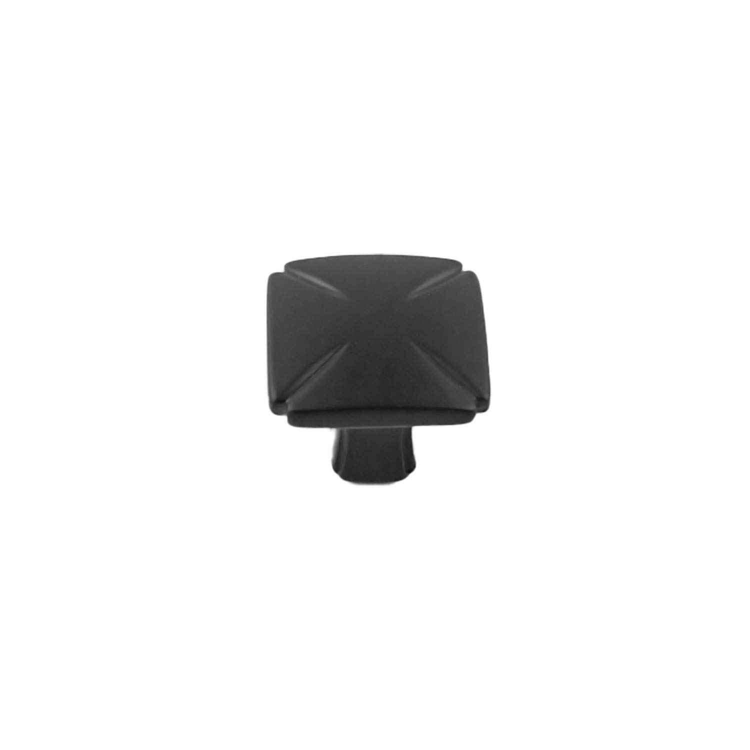 Boutons carrés 4,5 cm avec finition noire mate lot de 10 pour poignée de placard ergonomique