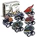 DINOBROS Dinosaur Toy Pull Back Cars 6 Pack Dinosaur Boy Toys Age 3,4,5,6,7 Dino T-Rex Games