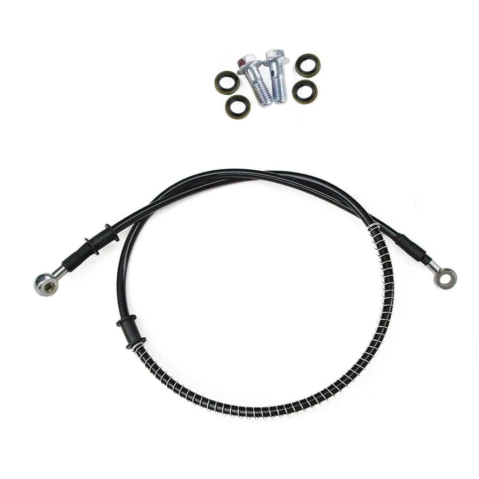 Ksxzw One Color Motorbike Part 400Mm-2300Mm M8 0° Motorcycle Braided Steel Hydraulic Brake Line Clutch Oil Hose Tube Pipe(600Mm)