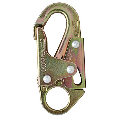 Image of Fusion Climb 2ft 24 inchx1.75 inch Adjustable Fall Safety Zipline Lanyard with 2 snap hooks, it's actually one snap hook, and one rebar hook