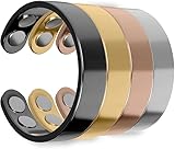 SöMni Ring, 1/2/4 Stück SöMni Ring Damen Wechseljahre, Magnetringe Damen, Magnetring Wechseljahre für Männer und Frauen Entspannung, Schlafhilfe Müdigkeitsreduktion (4 Stück)
