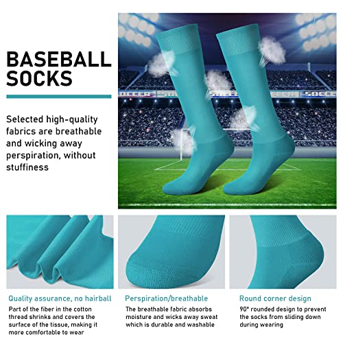Image of Zhanmai Baseball Belt and Socks Combo, Adjustable Elastic Belt and Softball Socks, Multiple Sizes for Youth Boys Girls, Adult
