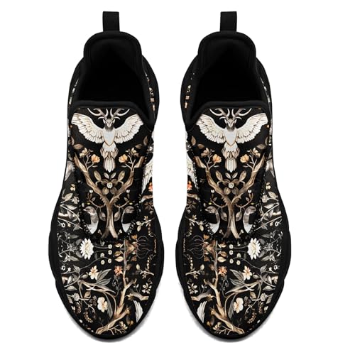 Gothic Skull Running Shoes for Men Women Fashion Lightweight Athletic Sneakers with Unique Punk&Goth Designs Footwear4