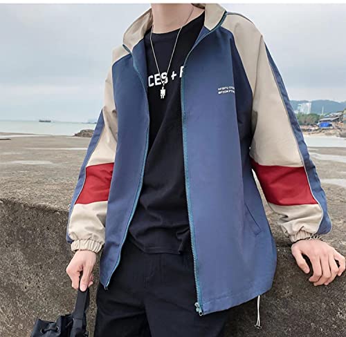 Pbkabiug Hip Hop Varsity Jacket Men Women Patchwork Color Block Windbreaker Coats Mens Fashion Loose Thin College Jackets3