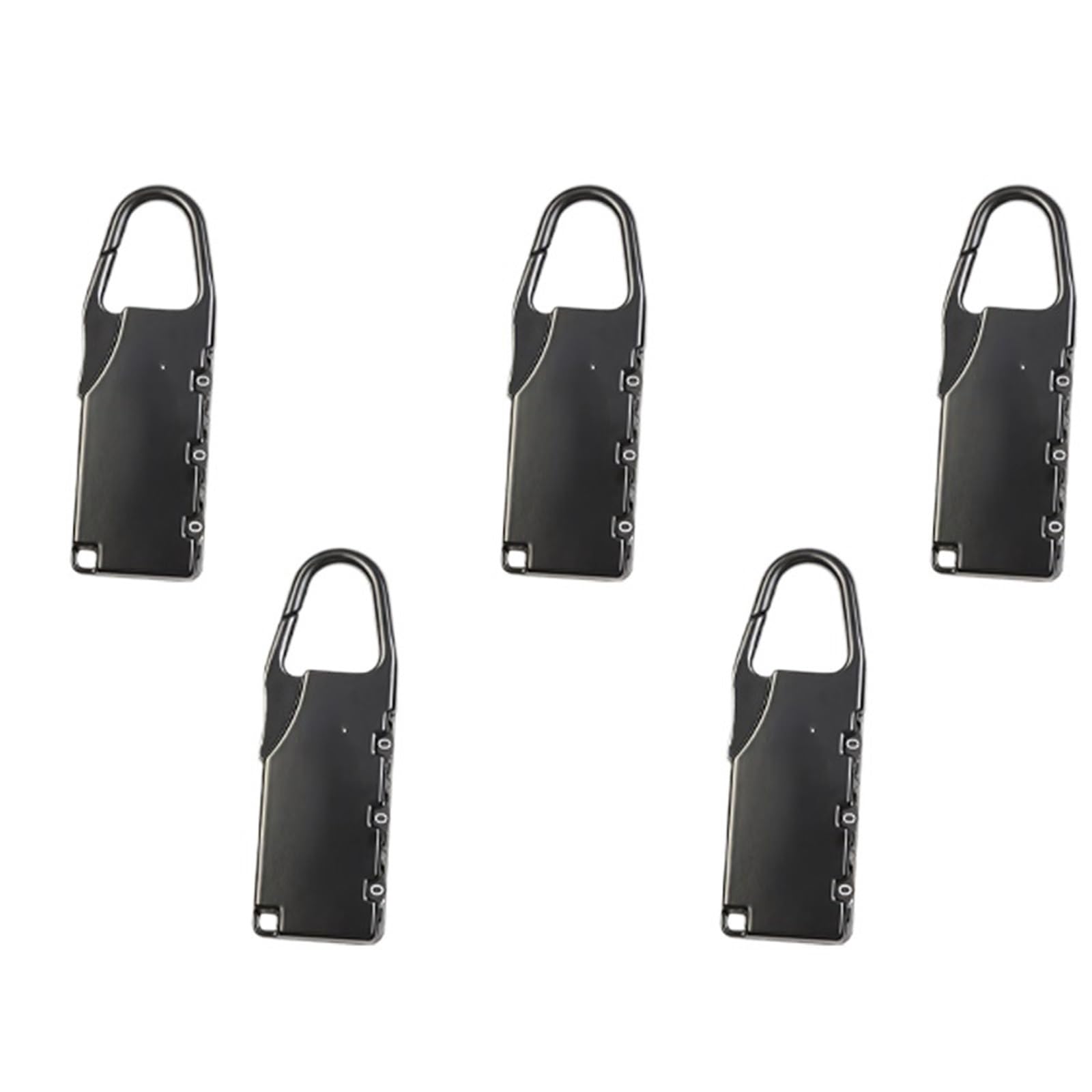 Lock Luggage 3 Digit Combination Lock Security Tool Customs Password Lock(5pcs Black)