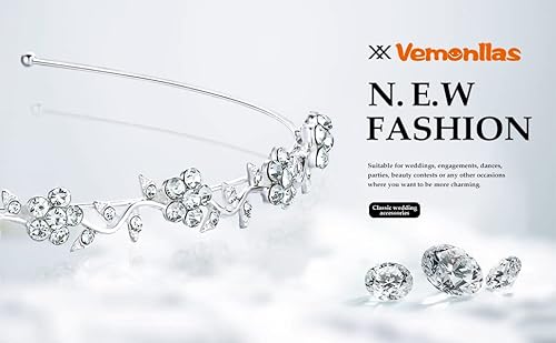 Women's Wedding Crystal Bridal Flower & Leaves Crown Headband Tiara Headdress #TOP2