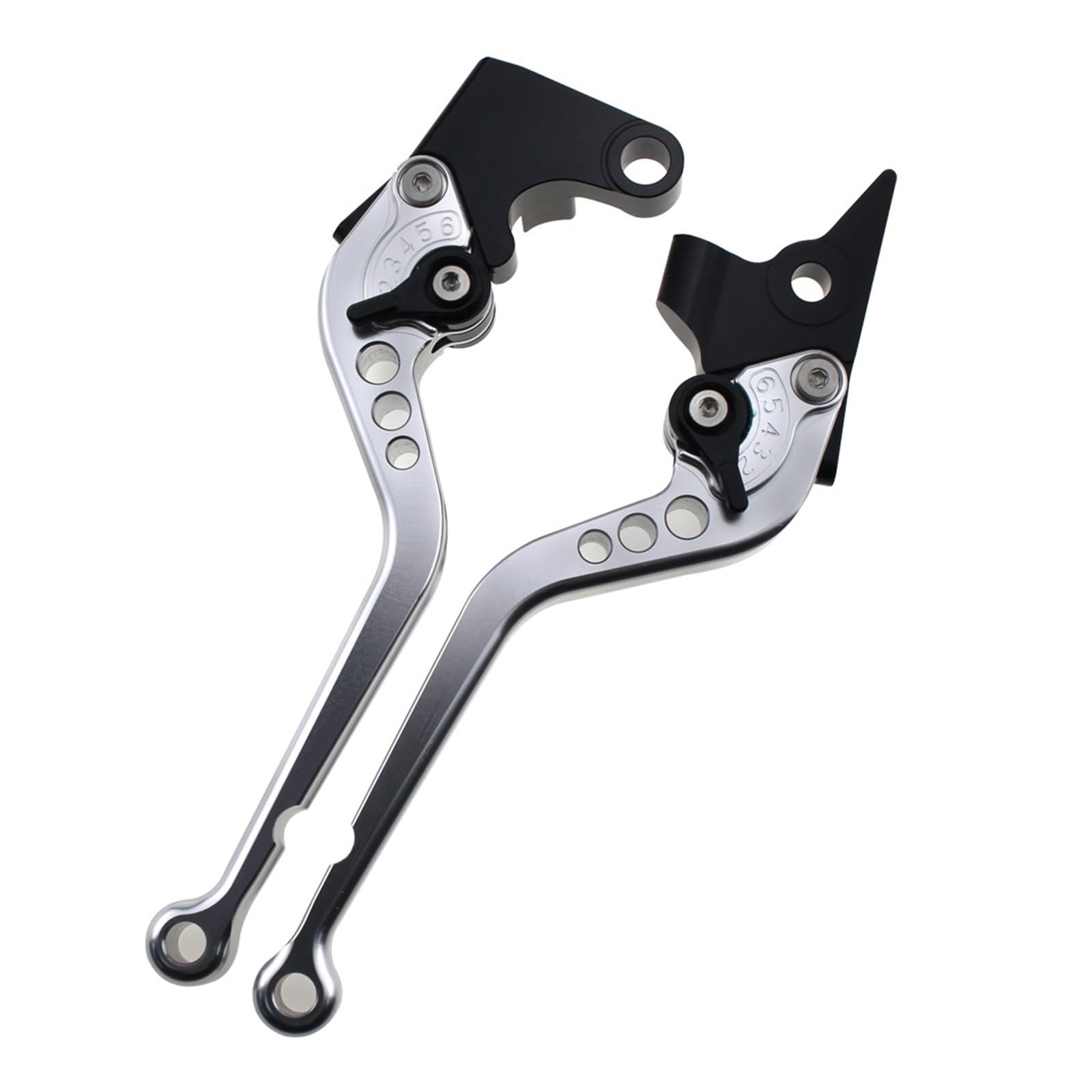 Ktebnwosd Long Silver For Ho&Nda Vfr 1200/F 2010-2014 Motorcycle Adjustable Handles Lever Long/Short Brake Clutch Levers Brake Clutchs Levers