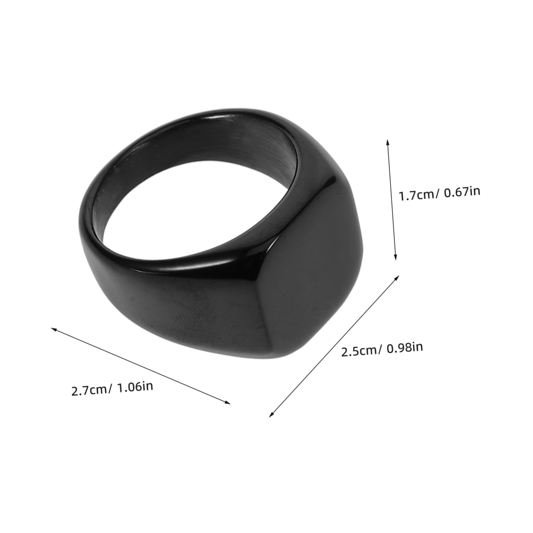 Holibanna Fashionable Square Titanium Steel for Men Vintage Style Comfortable Jewelry for Parties Daily Wear and Special Occasions