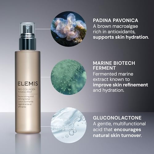 Image of ELEMIS Pro-Collagen Toning Mist, Hydrating PHA Facial Mist to Refine Pores & Smooth Skin