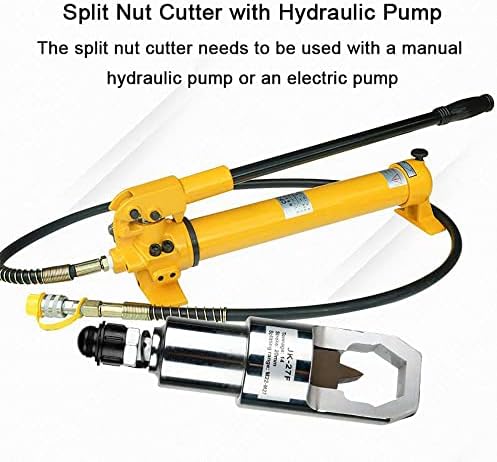 Hydraulic Nut Splitter, 10/14/20 Ton Split Type Nut Cutter Separator with Hand Pump, Rust Nut Breaker Opener Cutters Removal Tool, for Removing Rust Screw Nut,A