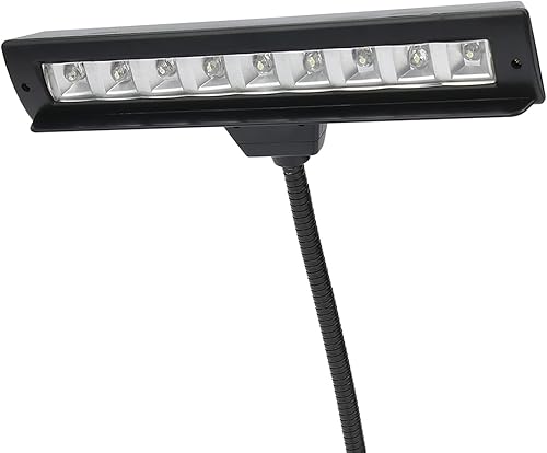 Miniatura 9 de Keenso Luces de soporte de música, lámpara de soporte de música recargable, luces LED de libro con clip en cuello ajustable recargable USB lámpara