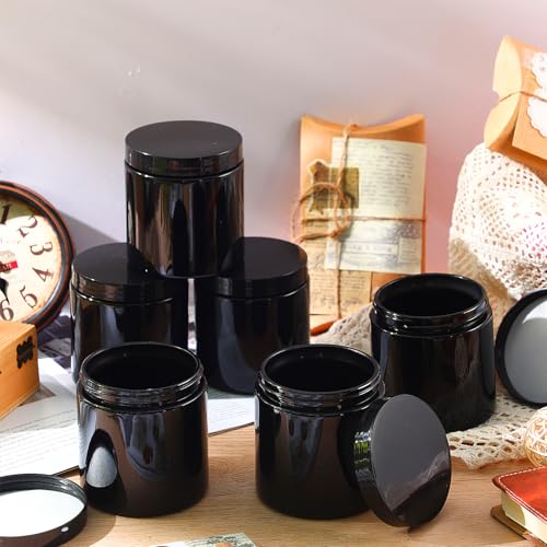 Image of Norme 36 Pcs 4 oz Glass Jars with Lids Cosmetic Jars, Black
