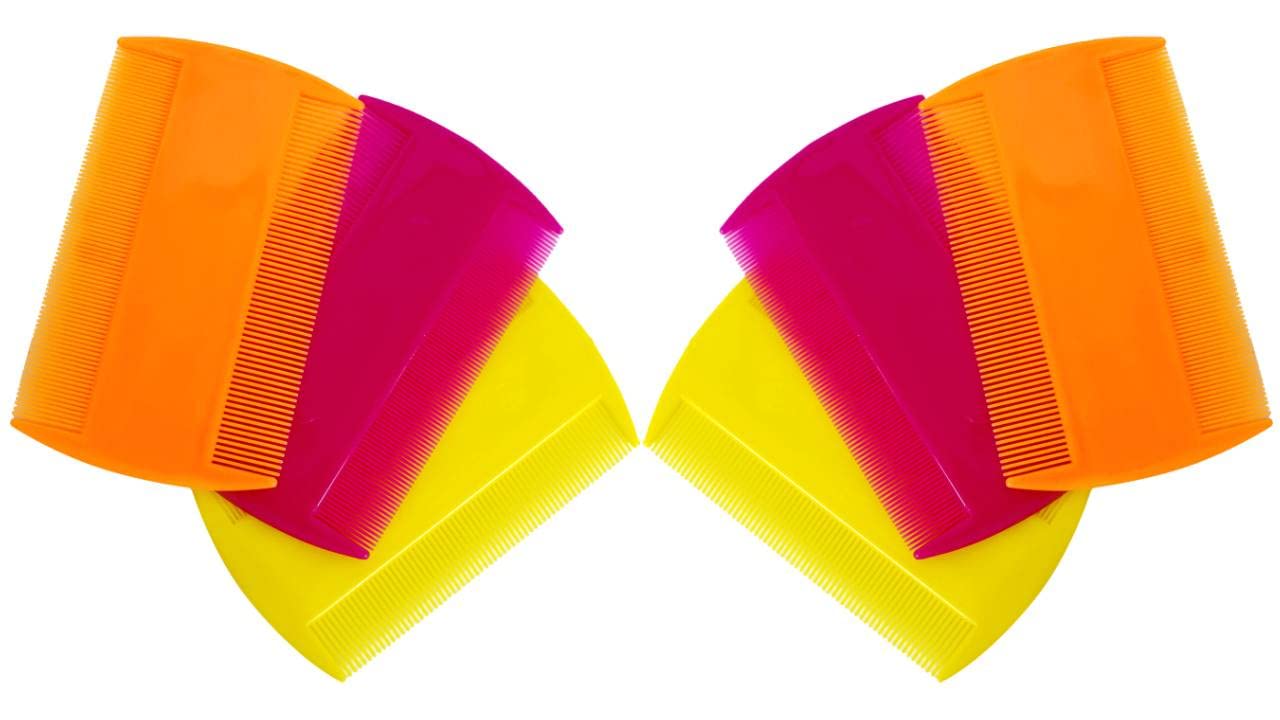 LovinPup Dog Comb for Lice & Fleas, Pet Grooming Combs, Flea Combing 4 Dogs & Cats, Professional Double Sided FleaComb, 6 Pack Lice & FleaCombs, Fine Tooth Small Brush for Large/Small Kitties/Doggies