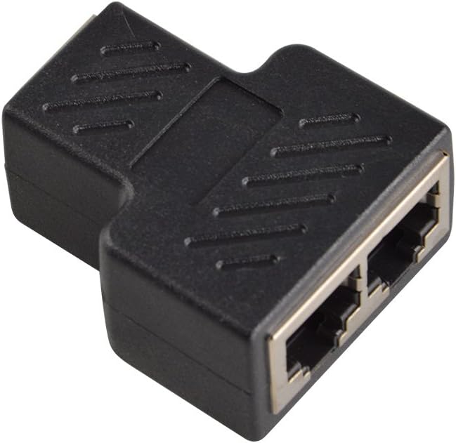 Conectores Splitter RJ45 Adaptador 1 a 2 Ethernet Splitter Coupler Enchufe Doble HUB Interface Contacto Modular Plug Connect Red LAN Internet Cat5 Cat5e Cat6 Cat7 Cables para PC portátil