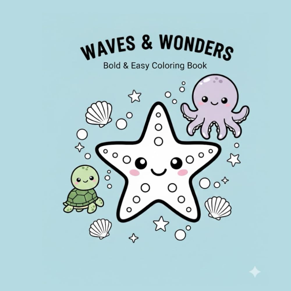 Waves & Wonders: A Relaxing Sea Life Coloring Book for All Ages | Inspiring Ocean Quotes (Bold & Bloom Coloring Series)